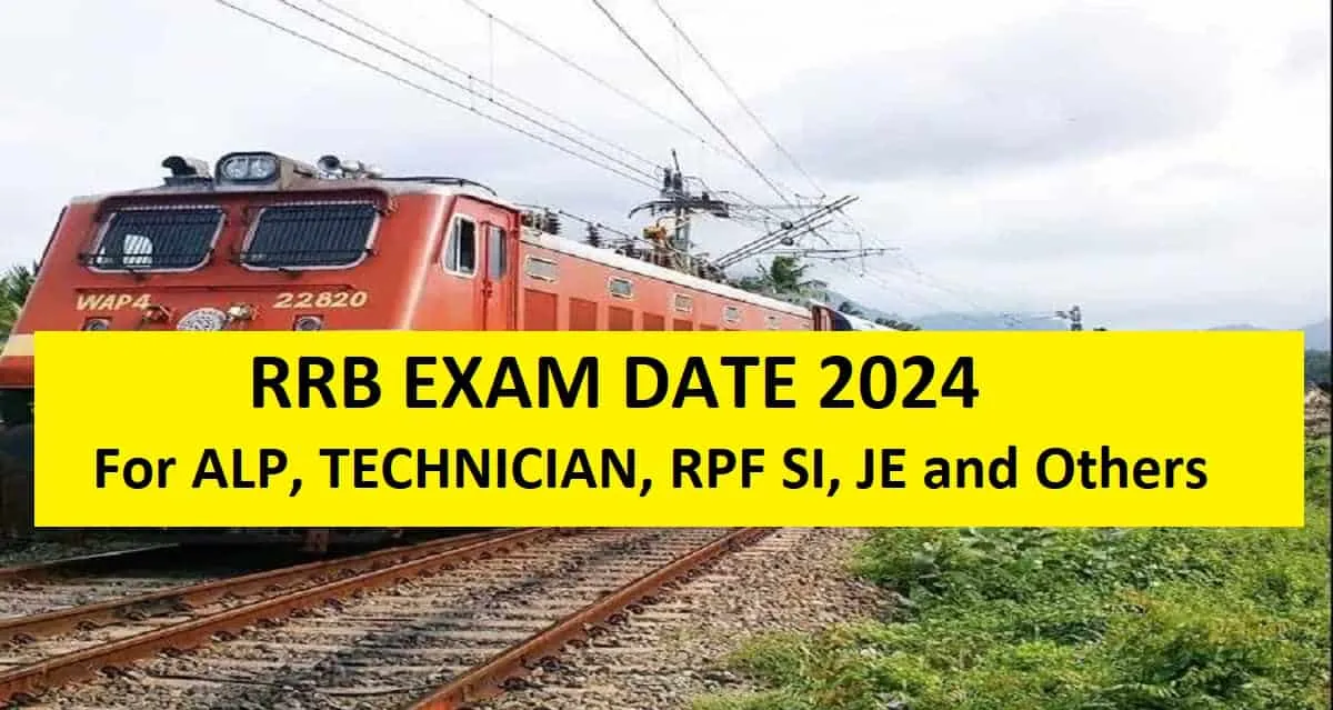 RRB Exam Dates 2024 Released: Key Information for ALP, RPF SI, Technician, JE, and More