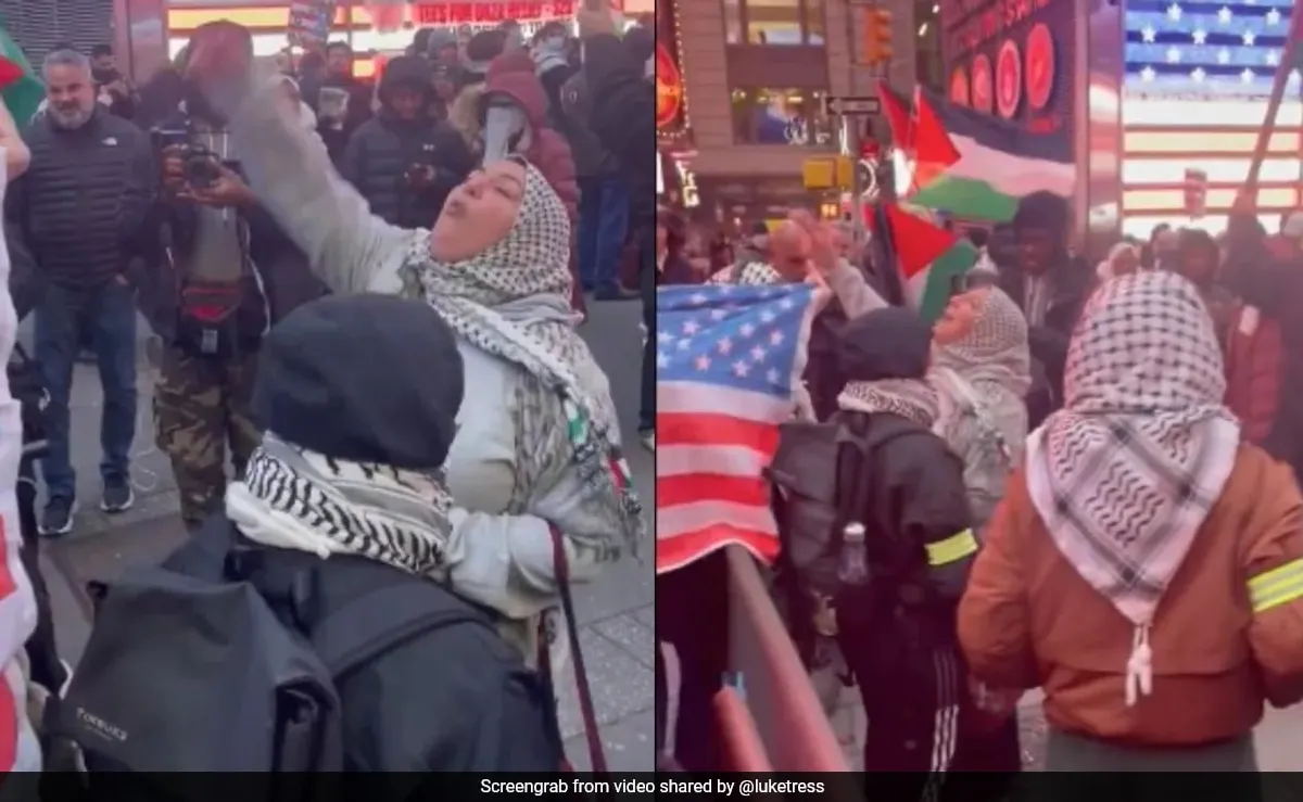 Anti-Israel Protesters Rally in Times Square Amidst Tragic New Orleans Attack