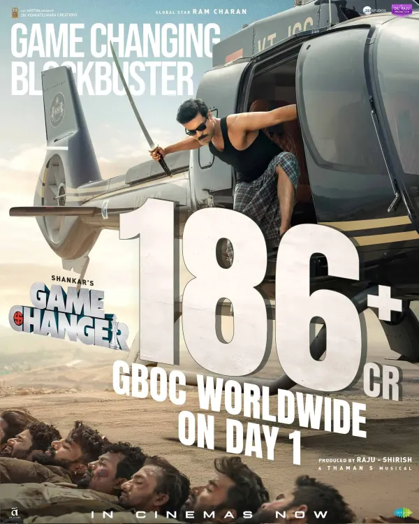 Ram Charan’s Power Drives ₹186 Cr Global Box Office Opening!
