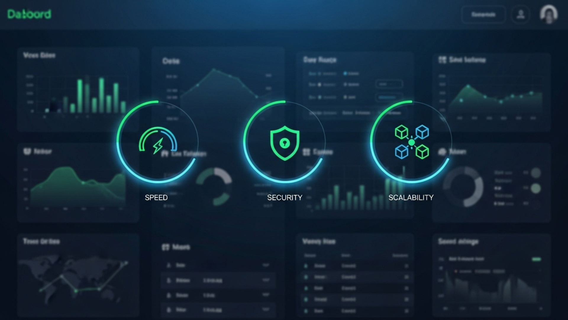 Futuristic Web App Dashboard Benefits