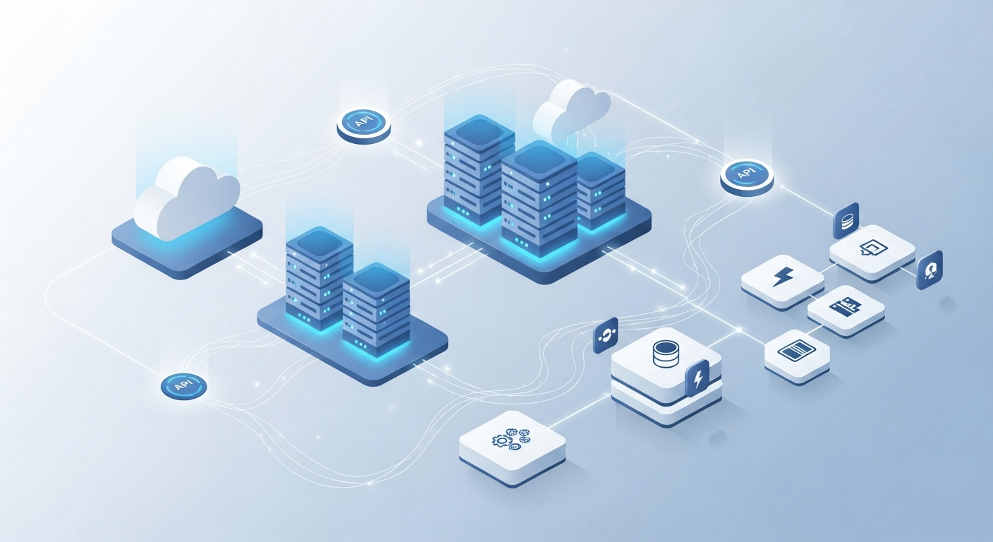 Scalable SaaS architecture illustration