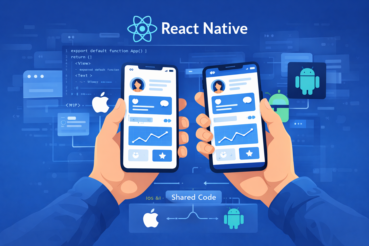React Native for cross-platform mobile app development on iOS and Android