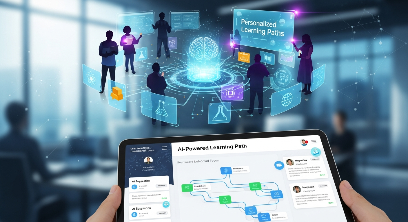 AI-driven personalized learning interface on an e-learning portal