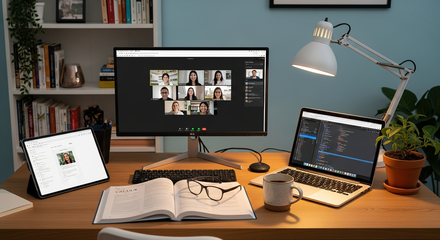 Remote learning setup