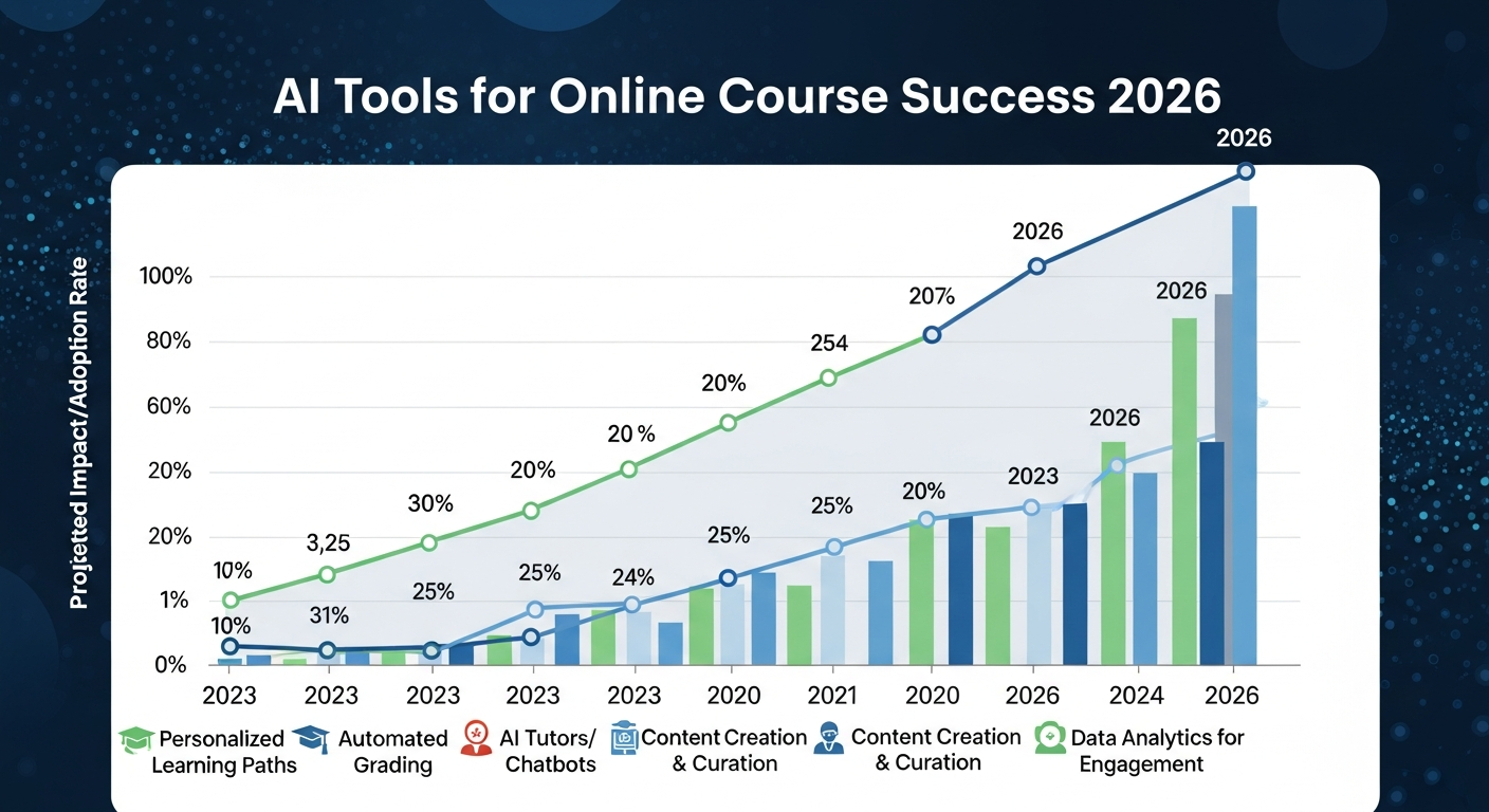 AI Tools for Online Course Success 2026 pls provide me graph