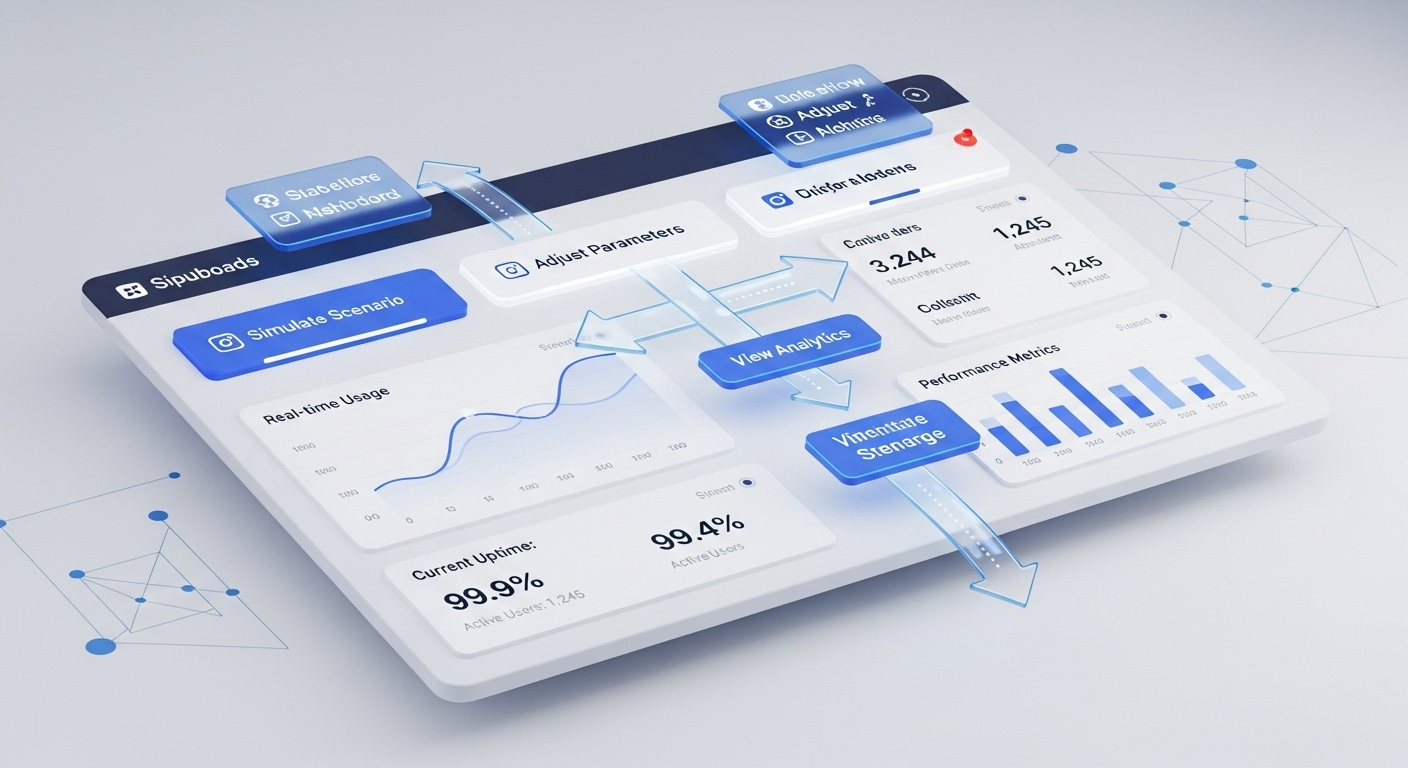 Digital twin SaaS dashboard for interactive product walkthrough