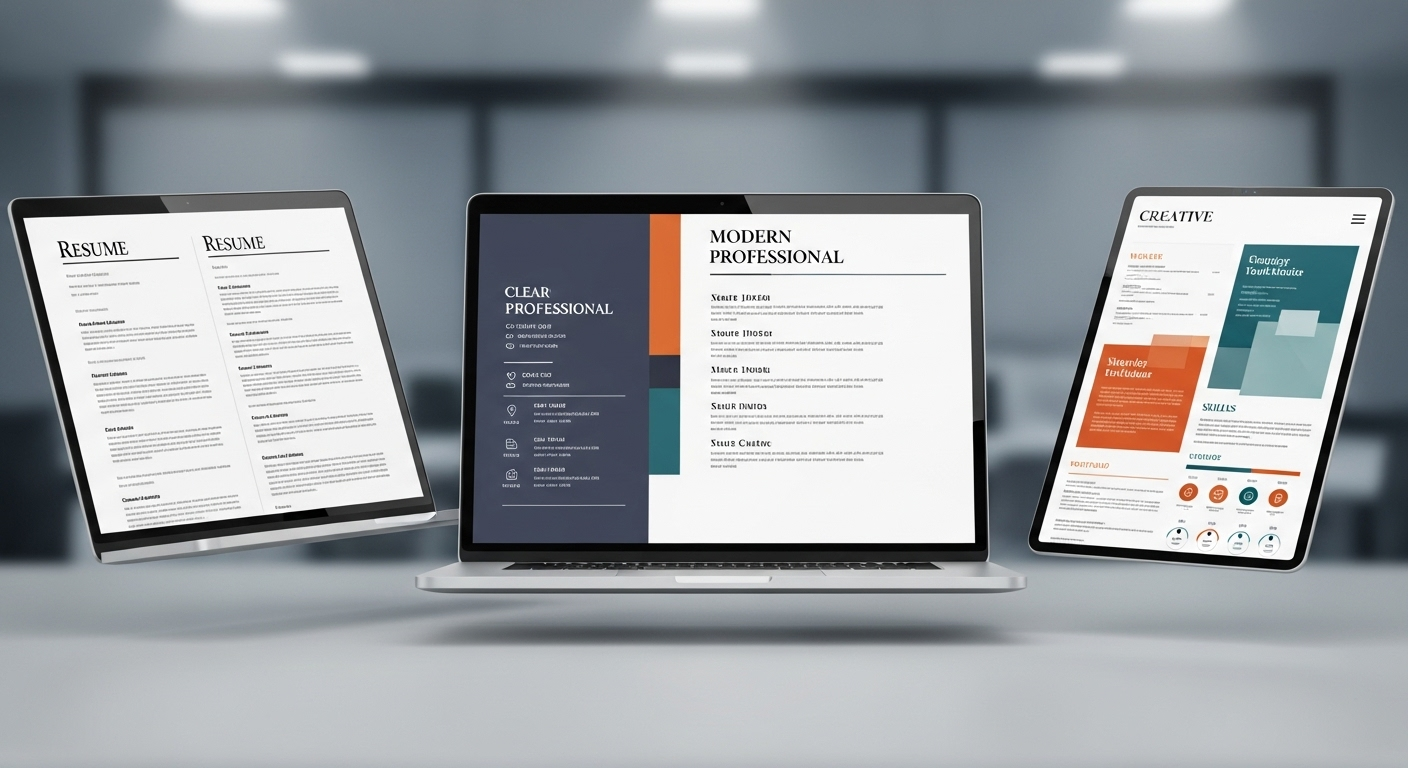 “Comparison of different resume styles from free online resume builders – ATS-friendly, professional, and creative templates.