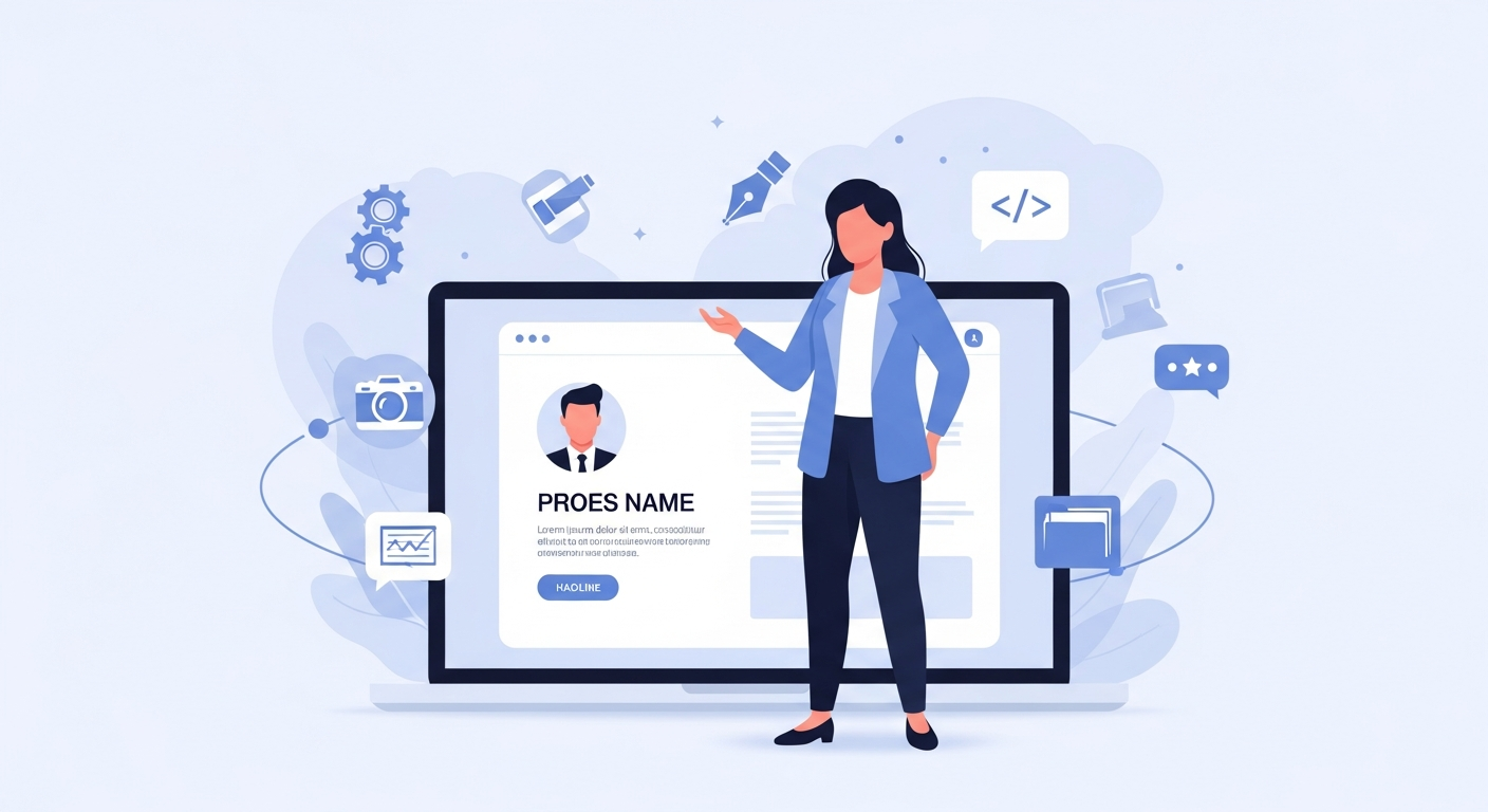 Designer planning portfolio layout ideas for freelancers and creators