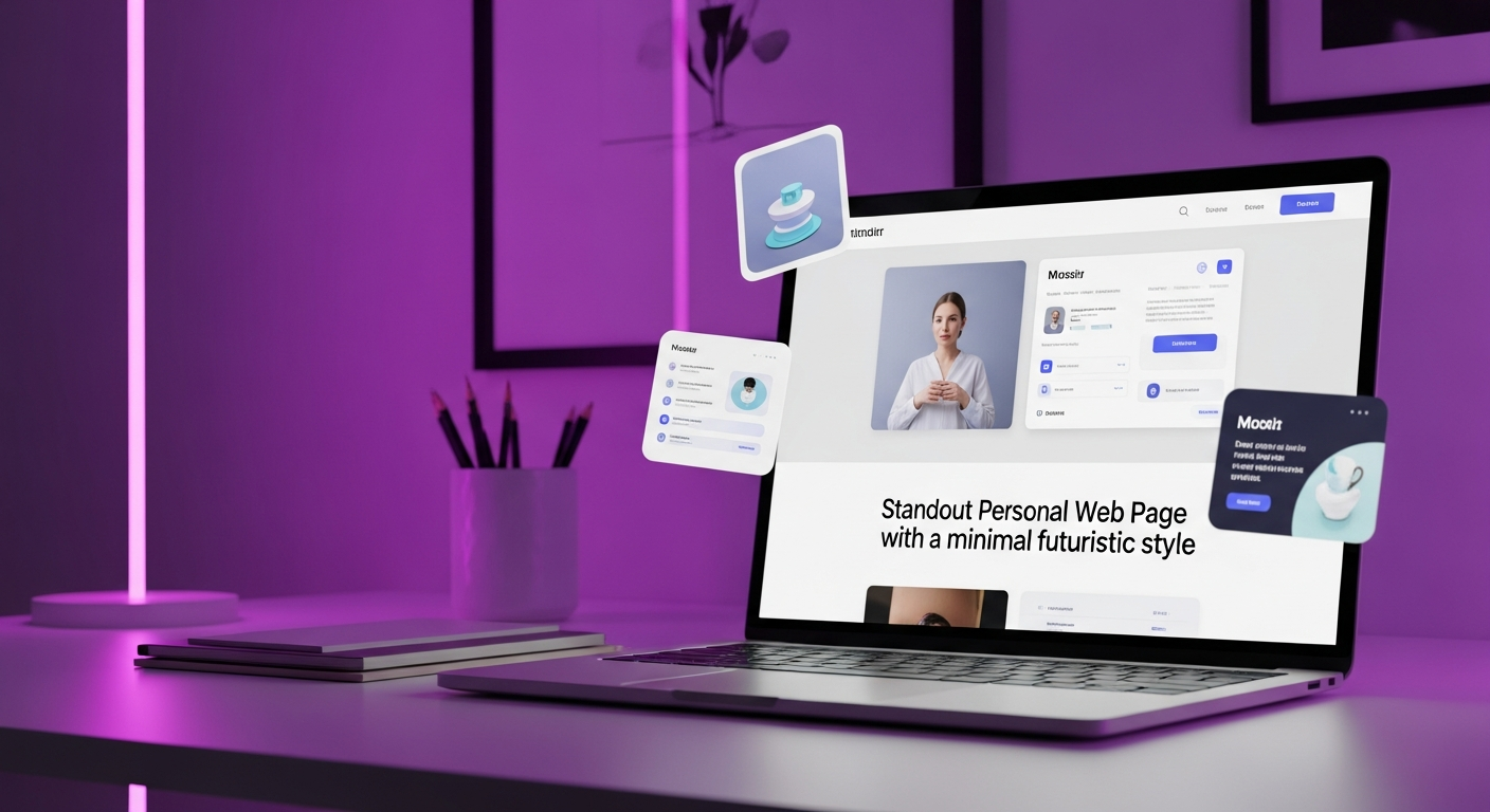 Image of portfolio design in laptop