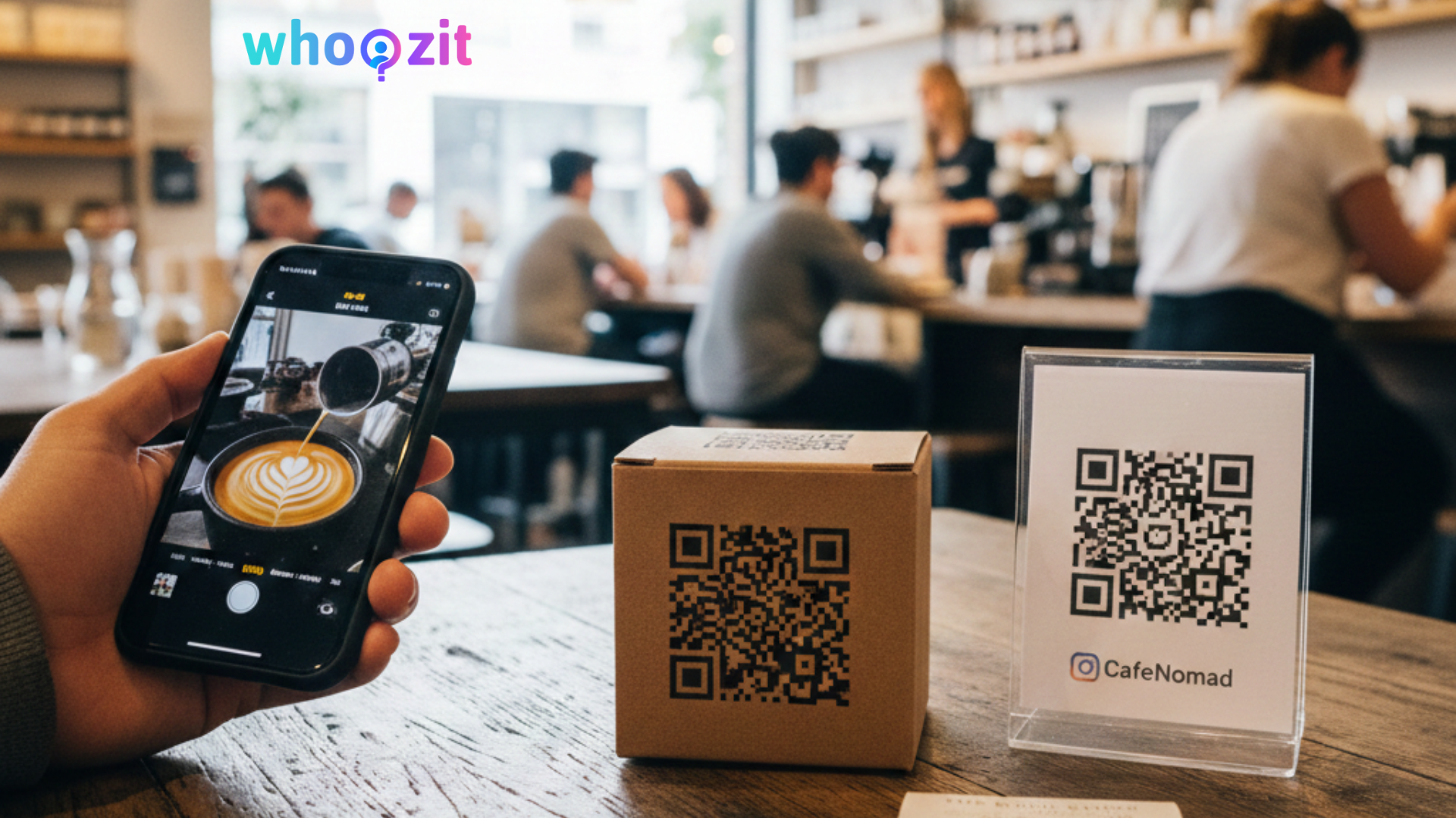 Instagram QR code on a retail