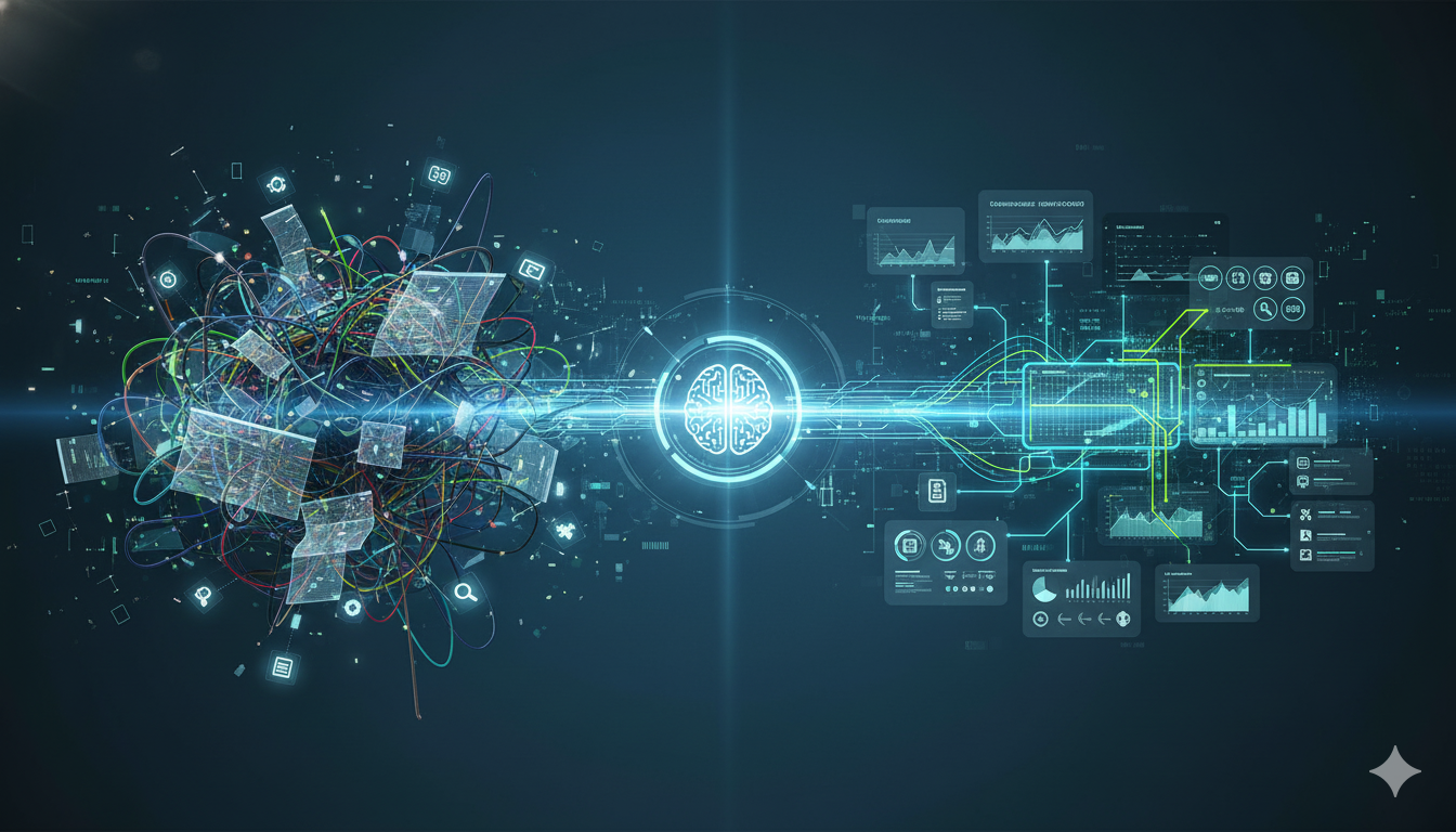 A visually striking concept of license chaos turned into order