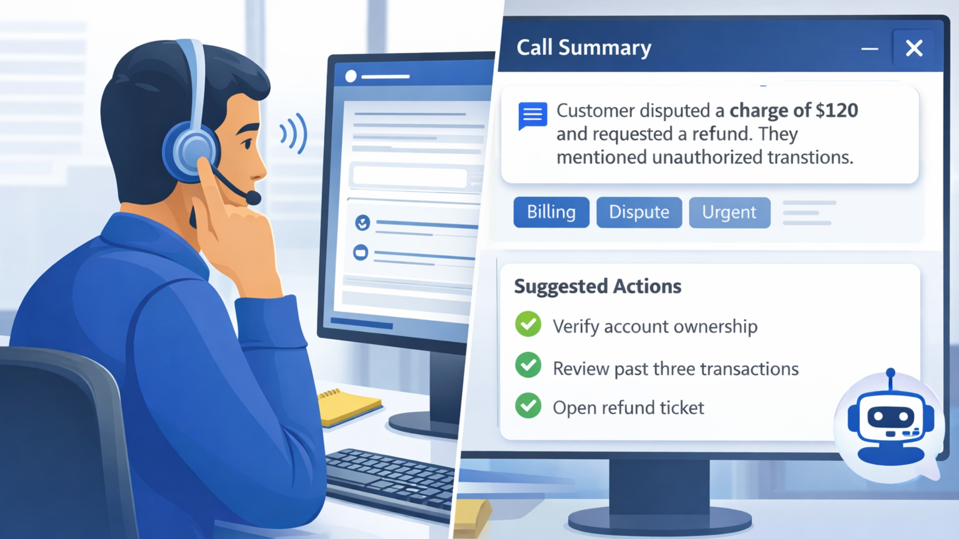 Customer support agent assisted by hybrid AI voice assistant with real-time call insights